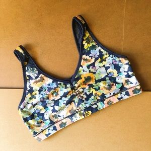 Anthropologie Floral Sports Bra